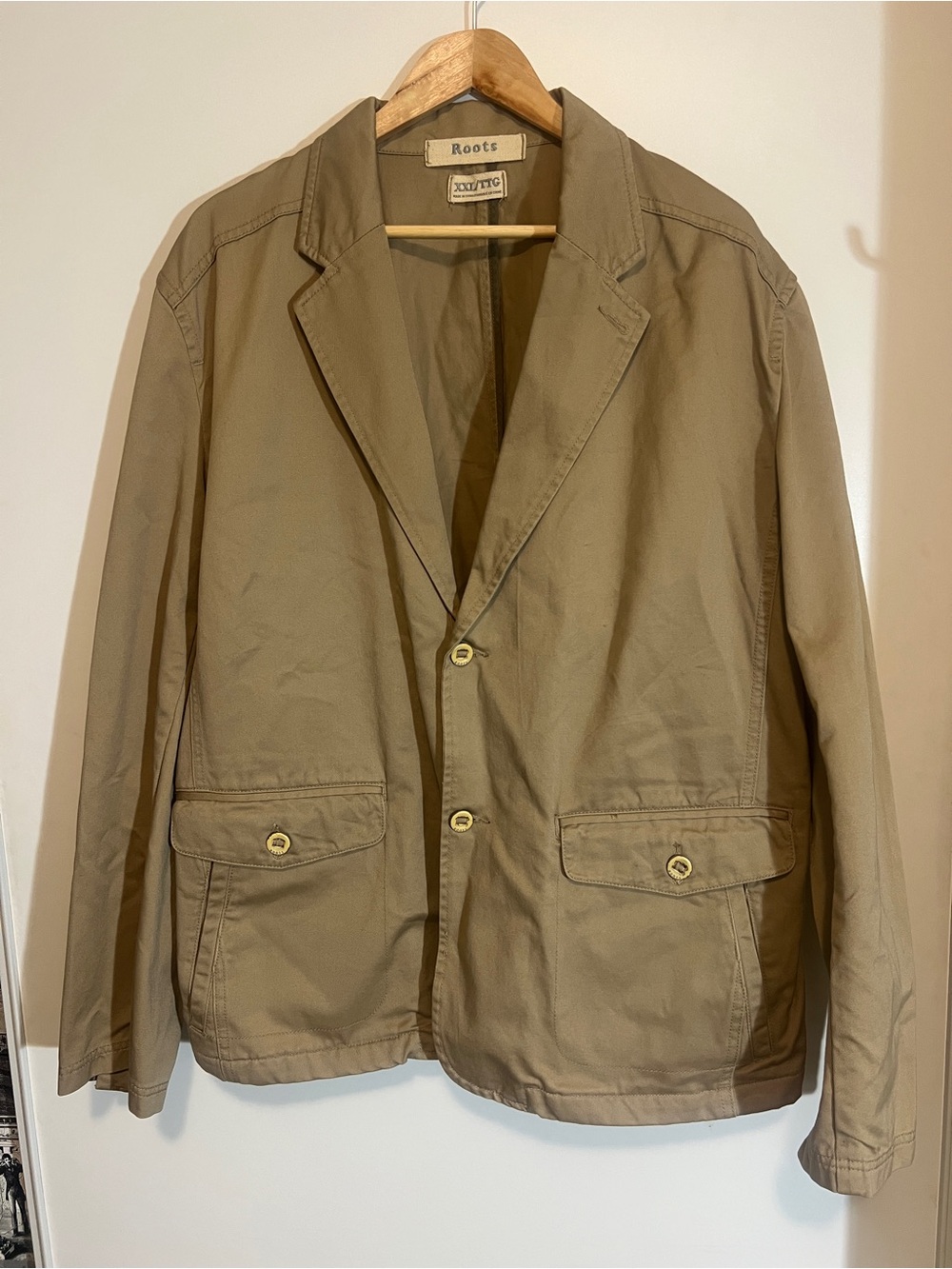 Roots Men's Lightweight Shirt Jacket in Khaki